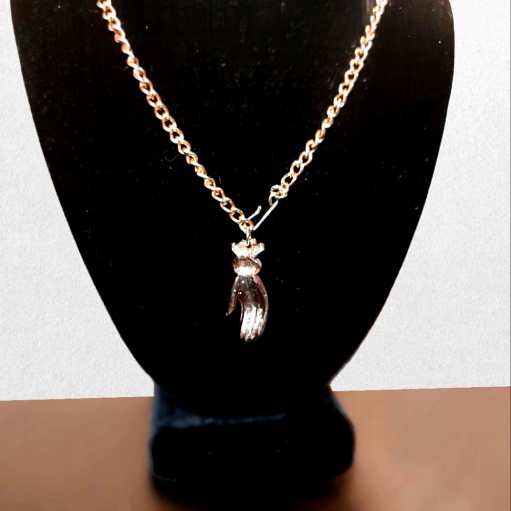 Vintage Victorian GF Hand Figure Necklace ♡